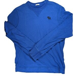 Vintage Abercrombie & Fitch Sweatshirt Mens XL Blue Muscle Fit Moose Logo